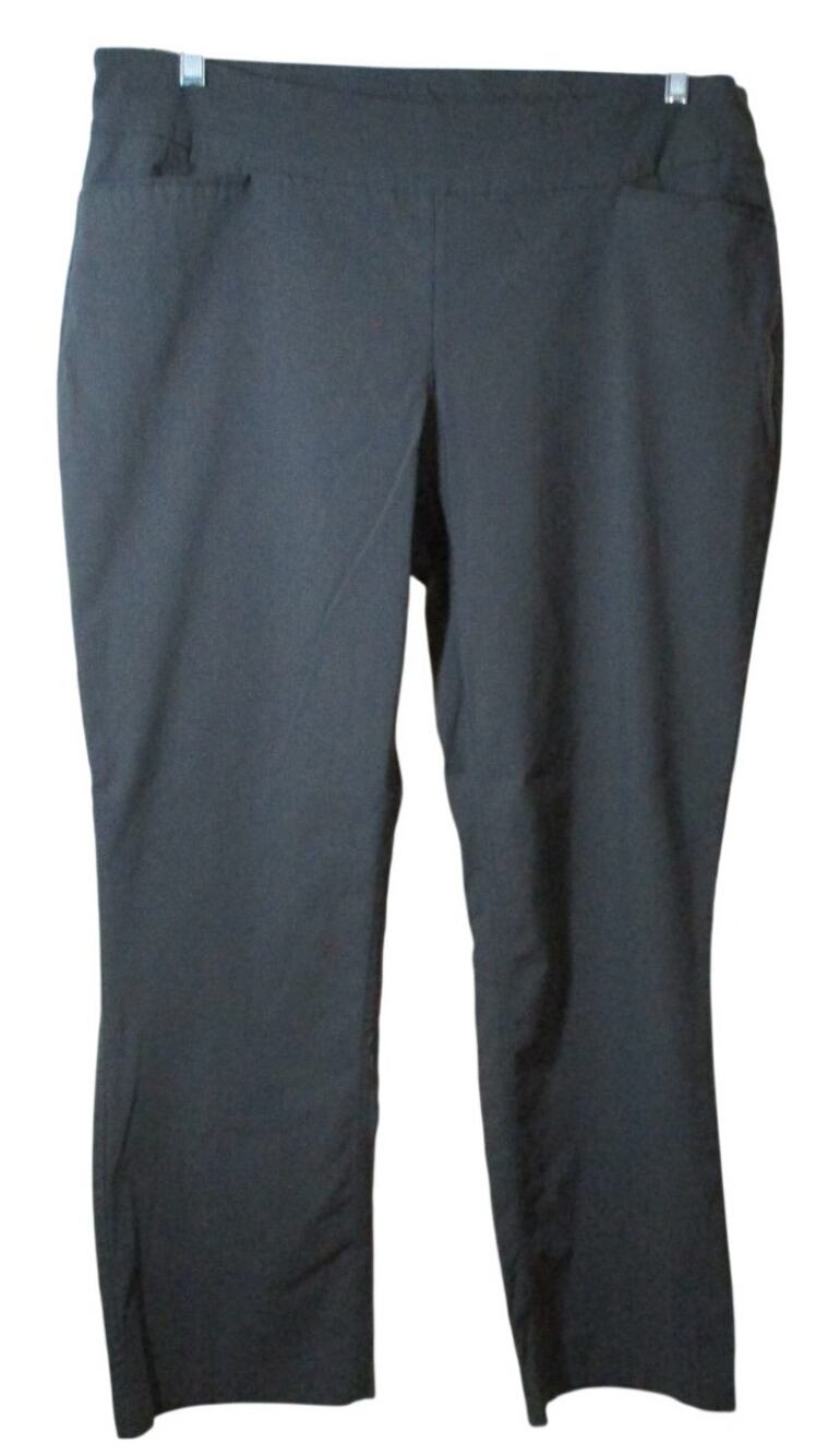 Westbound Woman Plus Gray Mid Rise Stretch Straight Leg Pull On Pants Size 20W